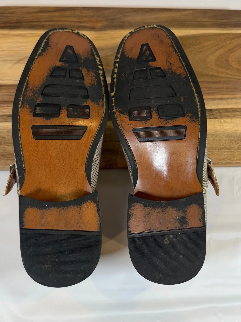 Aldo Bellini Metallic Silver Textured Monk Strap Dress Shoes 12 Snakeskin print